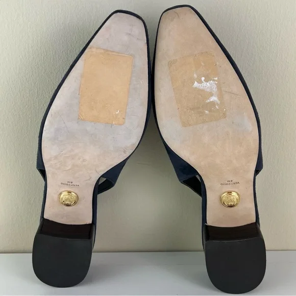 VERONICA BEARD BLUE SUEDE SLINGBACK SANDALS - Picture 10 of 11